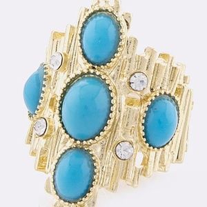 Beaded Metal Ring for Women